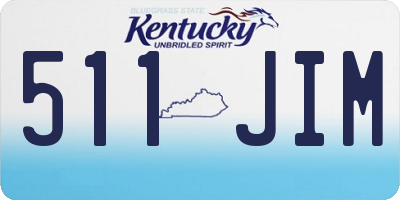 KY license plate 511JIM