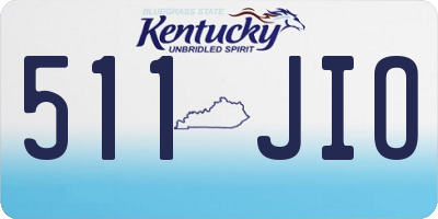 KY license plate 511JIO