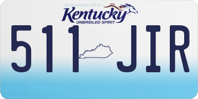 KY license plate 511JIR