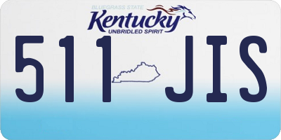KY license plate 511JIS