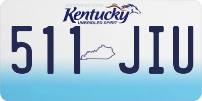 KY license plate 511JIU