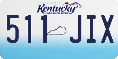 KY license plate 511JIX