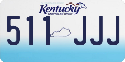 KY license plate 511JJJ