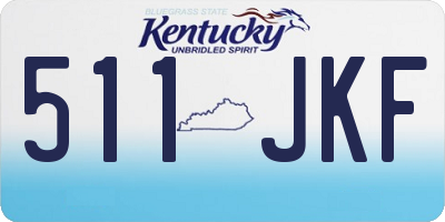 KY license plate 511JKF