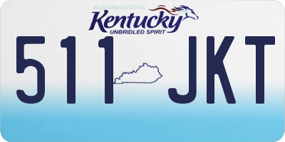 KY license plate 511JKT