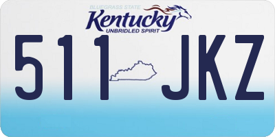 KY license plate 511JKZ