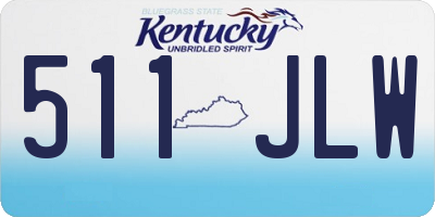KY license plate 511JLW