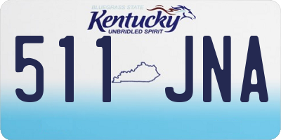 KY license plate 511JNA