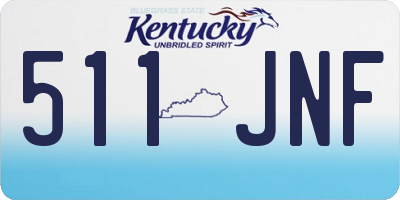 KY license plate 511JNF
