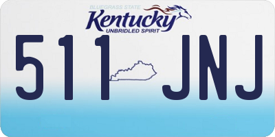 KY license plate 511JNJ
