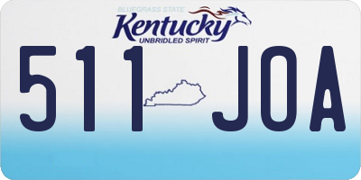 KY license plate 511JOA