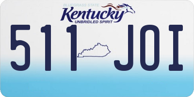 KY license plate 511JOI