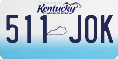 KY license plate 511JOK