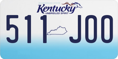 KY license plate 511JOO