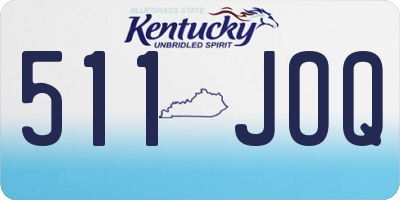 KY license plate 511JOQ