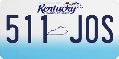 KY license plate 511JOS