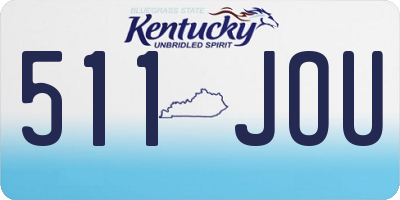 KY license plate 511JOU