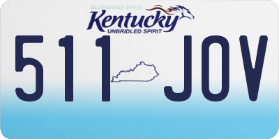 KY license plate 511JOV