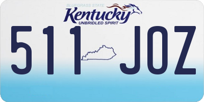 KY license plate 511JOZ