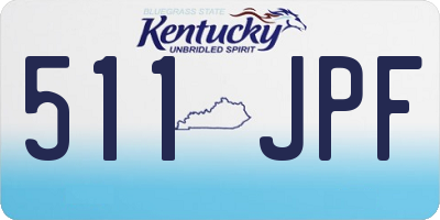 KY license plate 511JPF