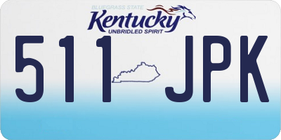 KY license plate 511JPK