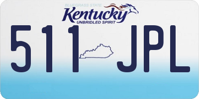 KY license plate 511JPL