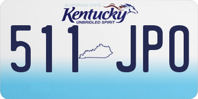 KY license plate 511JPO
