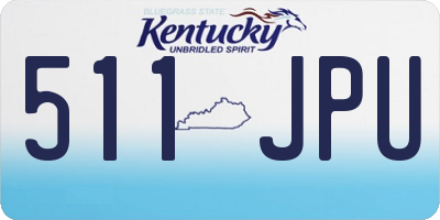 KY license plate 511JPU