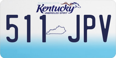 KY license plate 511JPV