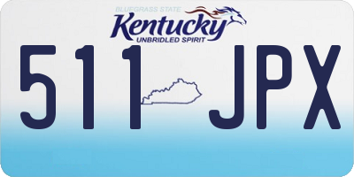 KY license plate 511JPX