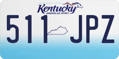 KY license plate 511JPZ