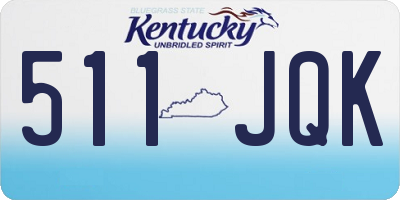 KY license plate 511JQK