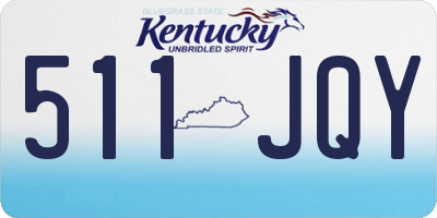 KY license plate 511JQY