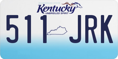 KY license plate 511JRK