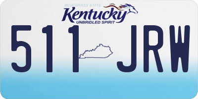 KY license plate 511JRW
