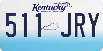 KY license plate 511JRY