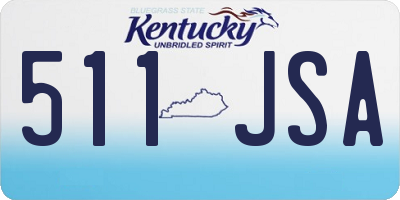 KY license plate 511JSA