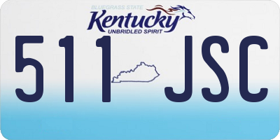 KY license plate 511JSC