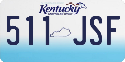 KY license plate 511JSF