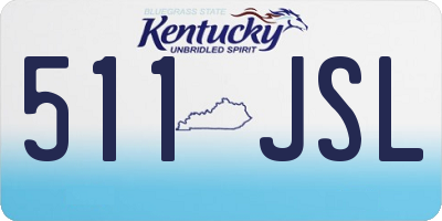 KY license plate 511JSL