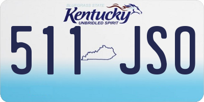 KY license plate 511JSO