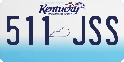 KY license plate 511JSS