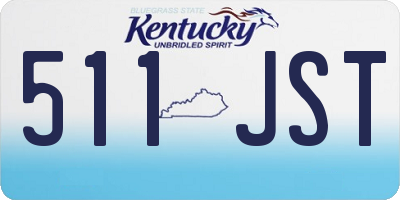 KY license plate 511JST