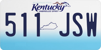 KY license plate 511JSW