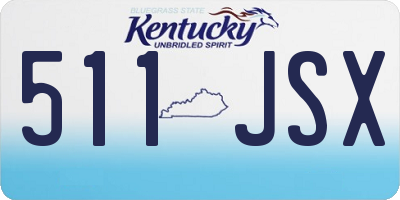 KY license plate 511JSX