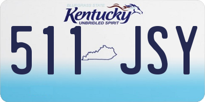 KY license plate 511JSY