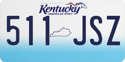KY license plate 511JSZ