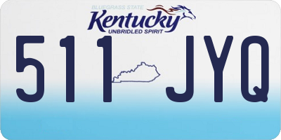 KY license plate 511JYQ