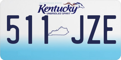 KY license plate 511JZE