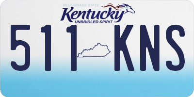 KY license plate 511KNS